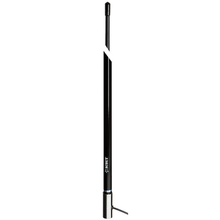 Scout 8' Black VHF Antenna with 6dB Gain and 5M RG-58 Coaxial Cable * Stainless Steel Ferrule, Model PF AN NVHF00009T