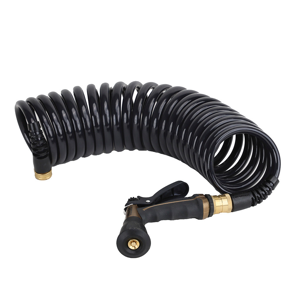 HoseCoil Commercial Pilot PRO 20' Hose Kit with Metal Body Nozzle and Quick Release Swivel