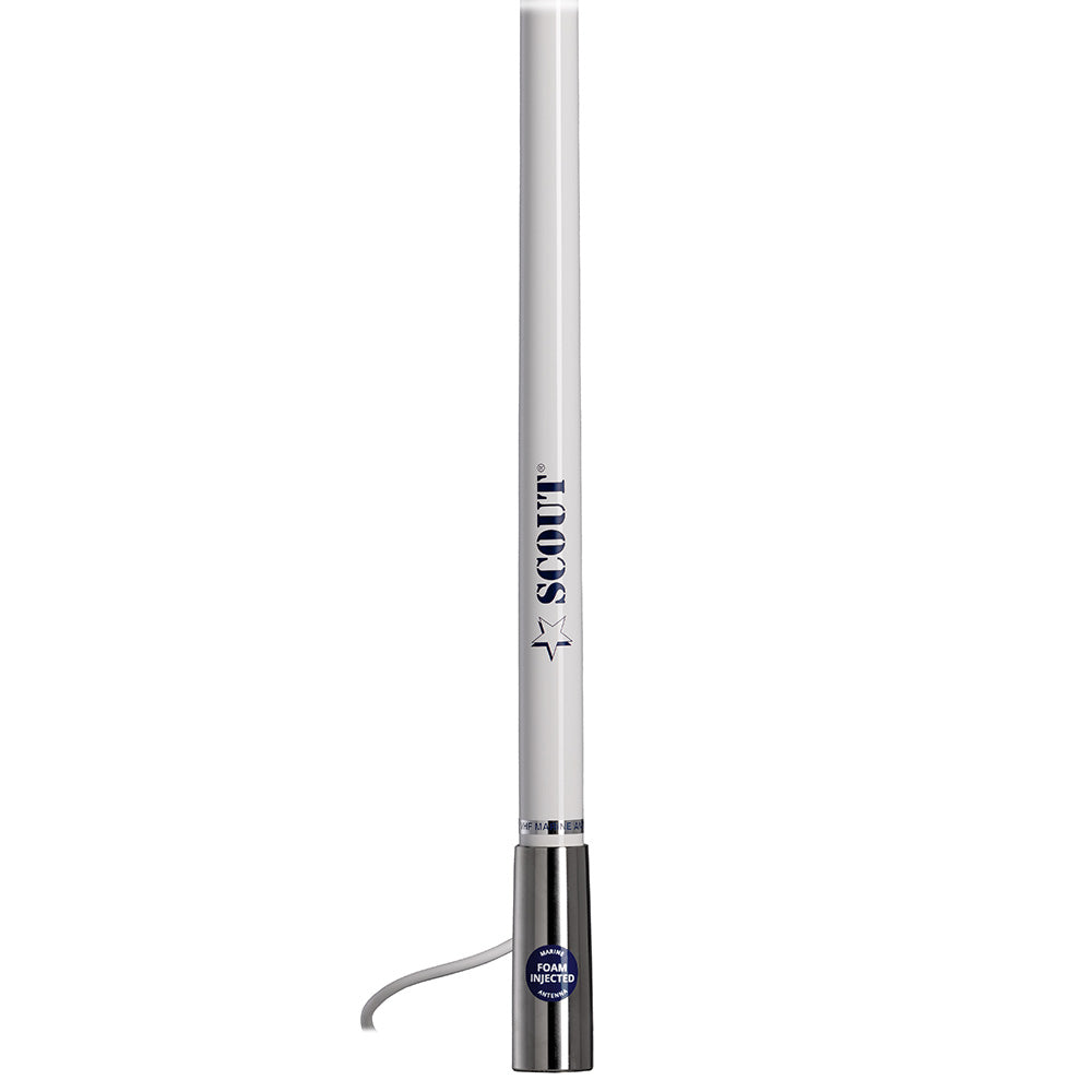 Scout 4' White AM/FM Antenna Fiberglass - High-Performance Marine Radio Antenna
