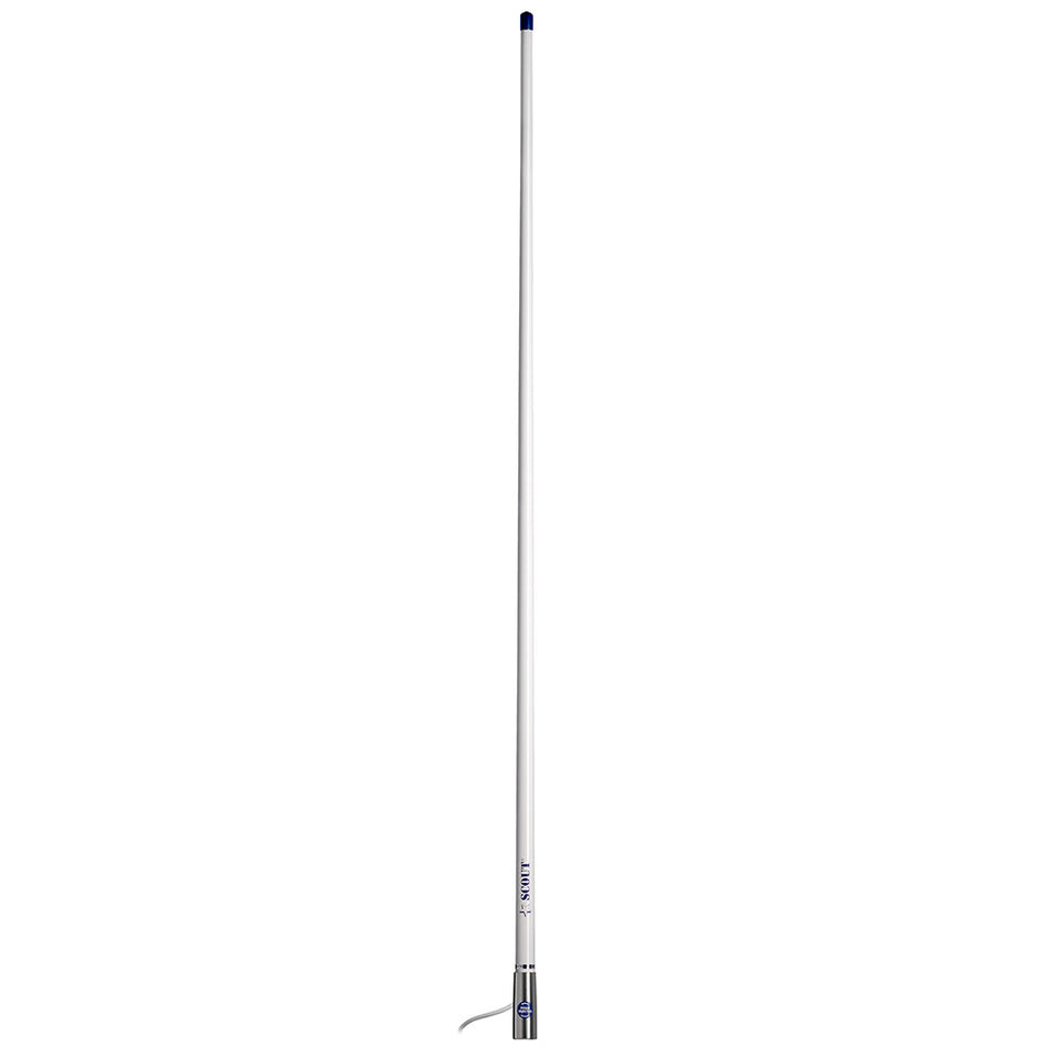 Scout 4' White AM/FM Antenna Fiberglass - High-Performance Marine Radio Antenna