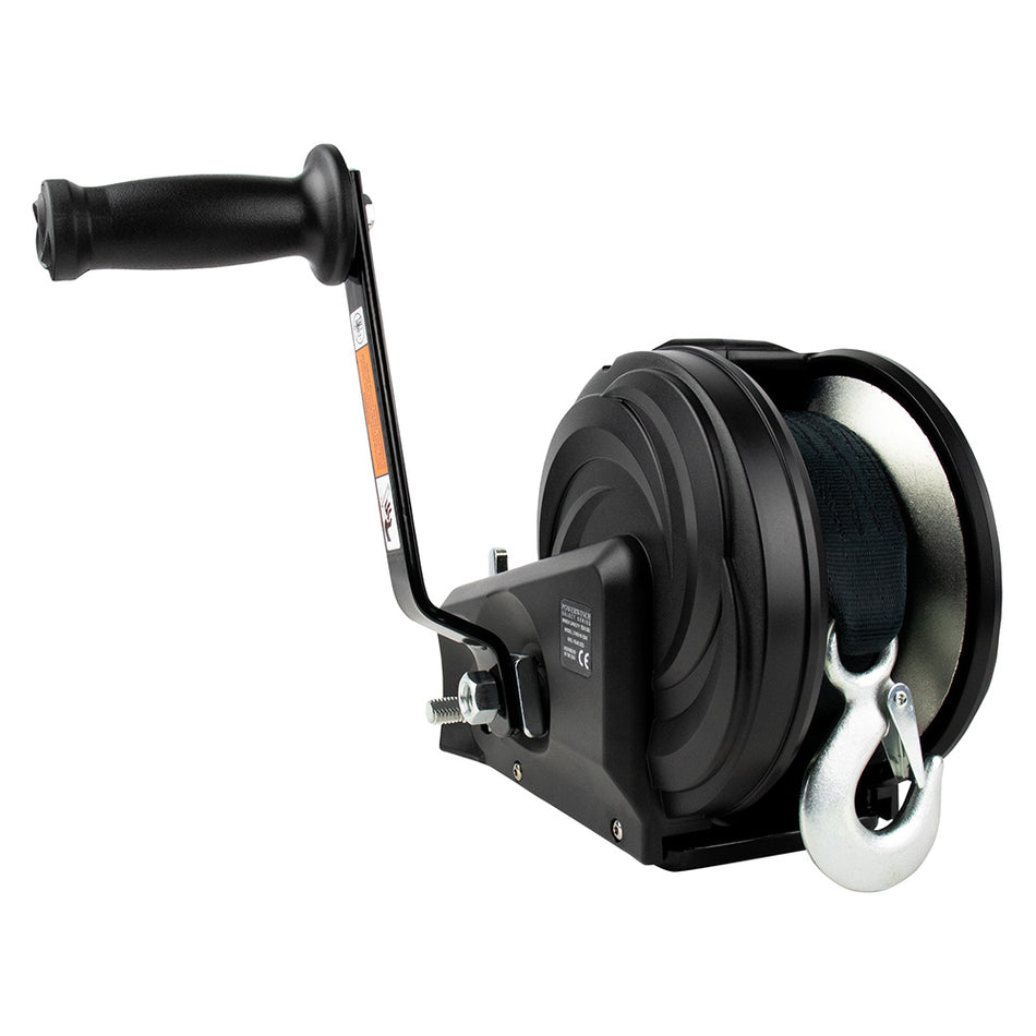 Powerwinch Select Series Winch 2,000lb, 2 Speed, 8" Crank Arm - Carbon Black
