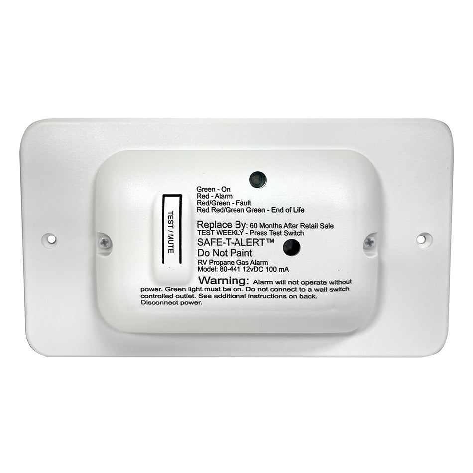 Safe-T-Alert 80 Series White Propane Gas Alarm - 12V for RV and Travel Trailers