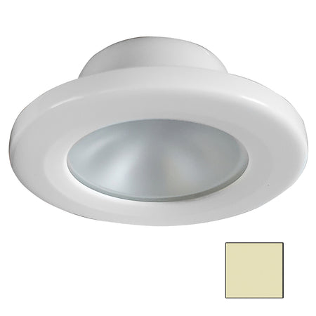 i2Systems Apeiron Screw Mount Round Marine LED Light - Warm White with White Finish