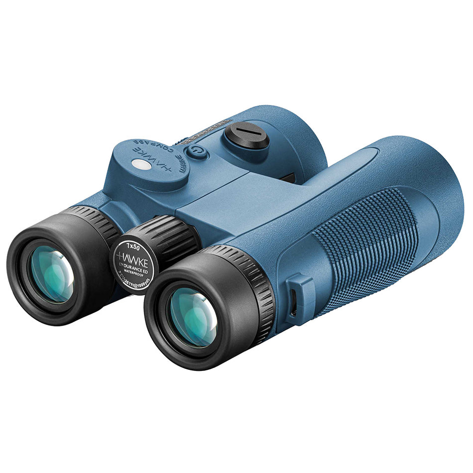 Hawke Optics Endurance ED Marine Binoculars 7x50 with Compass - Blue
