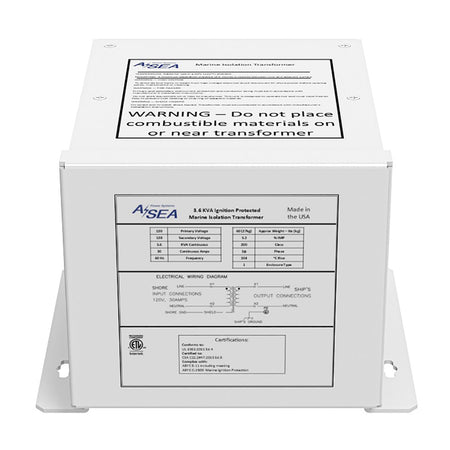 ASEA Power Systems 12 kVA Marine Isolation Transformer with Ground Fault Protection