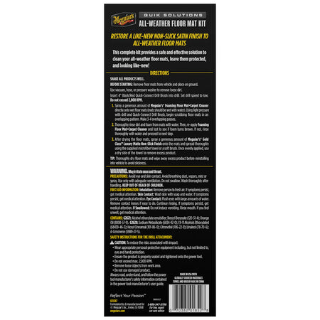 Meguiar's Quik Solutions All-Weather Floor Mat Kit