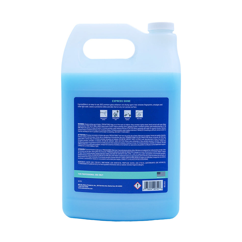 Malco Express Shine SiO2 Detail Spray - 1 Gallon for Marine and Exterior Surfaces