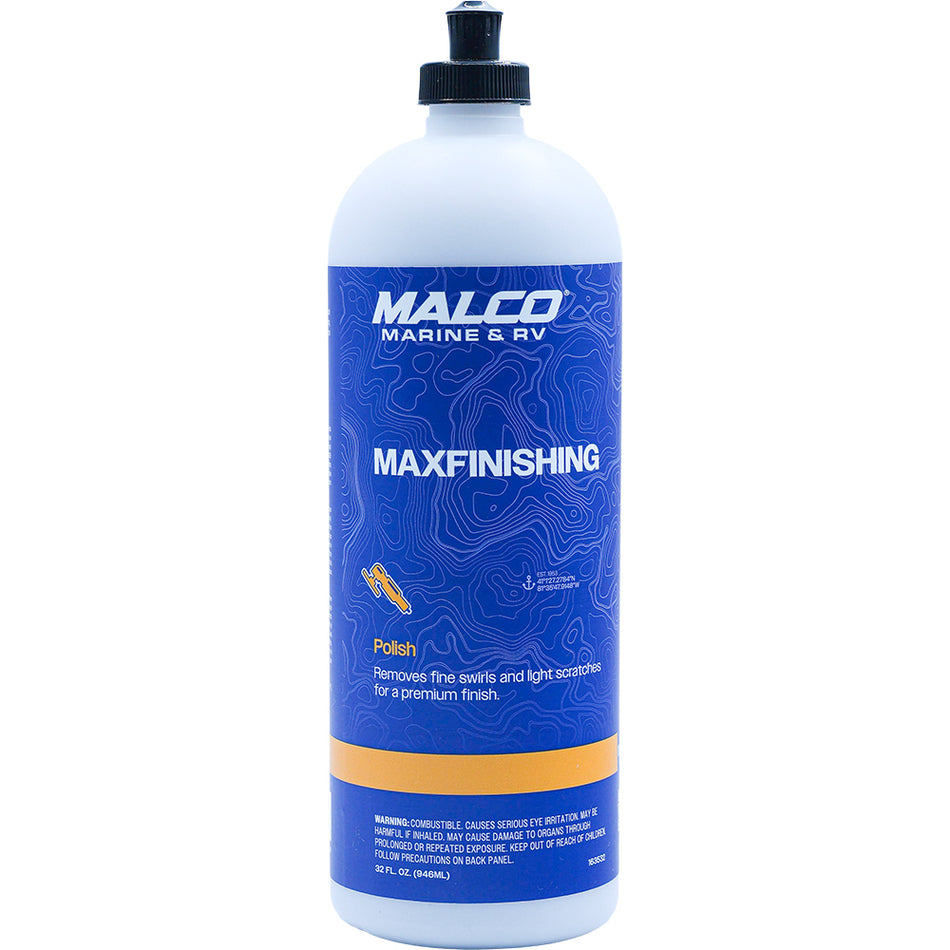 Malco MaxFinishing Polish 32oz - All-in-One Marine and Automotive Swirl Remover