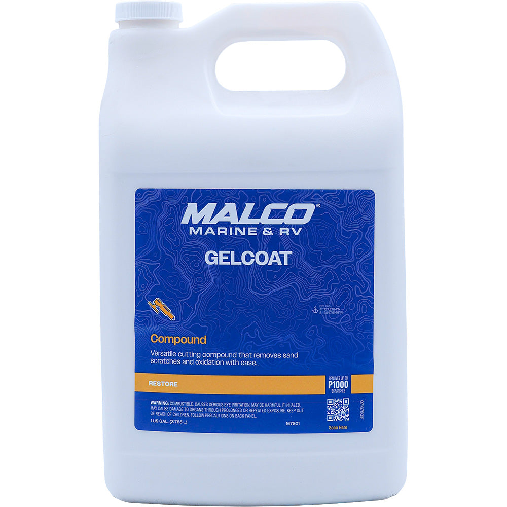 Malco Gel Coat Compound - 1 Gallon for Marine & Industrial Use
