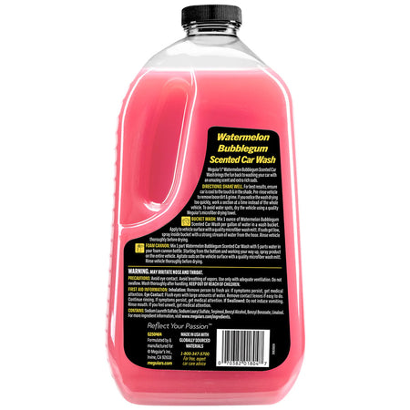 Meguiar's Watermelon Bubblegum Scented Car Wash - 64oz Concentrated Foam Soap for Cars, Trucks, and Motorcycles