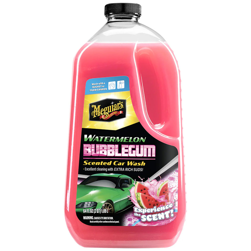 Meguiar's Watermelon Bubblegum Scented Car Wash - 64oz Concentrated Foam Soap for Cars, Trucks, and Motorcycles