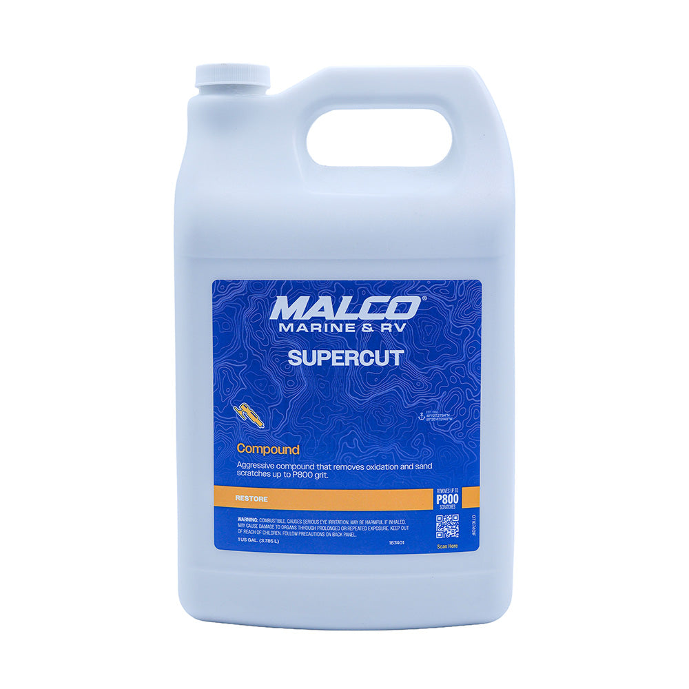 Malco Super Cut Compound 1 Gallon for Gelcoat, Fiberglass & Painted Surfaces