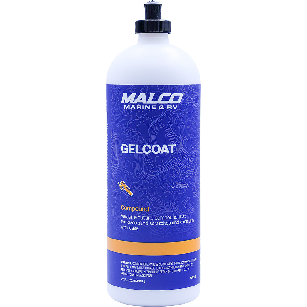 Malco Gel Coat Compound 32oz - Marine and Industrial Surface Polish