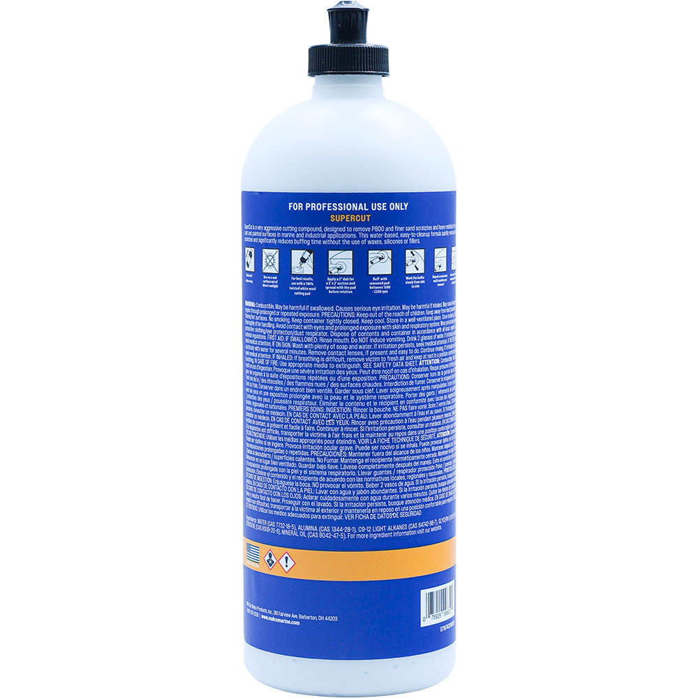 Malco Super Cut Compound - 32oz for Gelcoat, Fiberglass, and Painted Surfaces