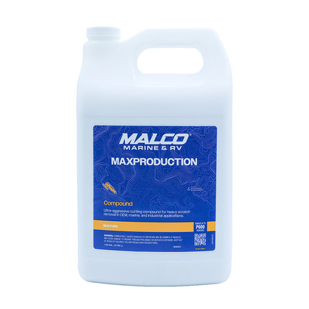 Malco MaxProduction Compound - 1 Gallon for Heavy Scratch Removal and Gloss Finish