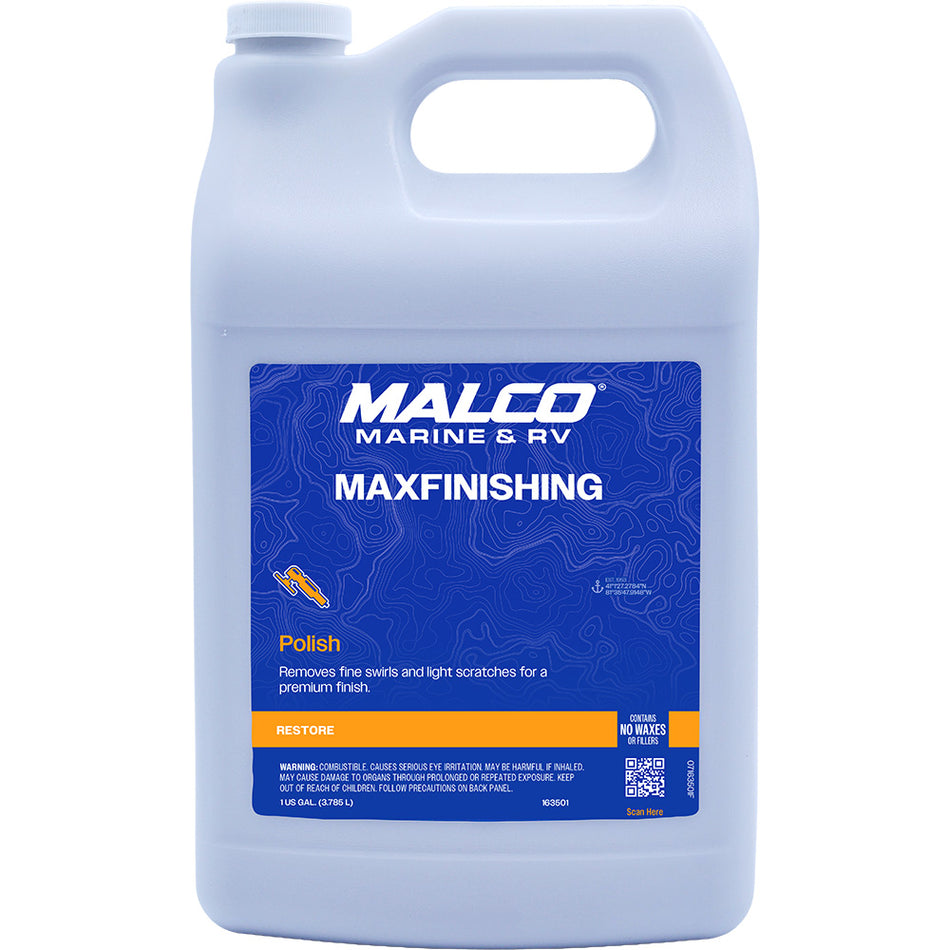Malco MaxFinishing Polish 1-Gallon - All-in-One Marine and Boat Polish