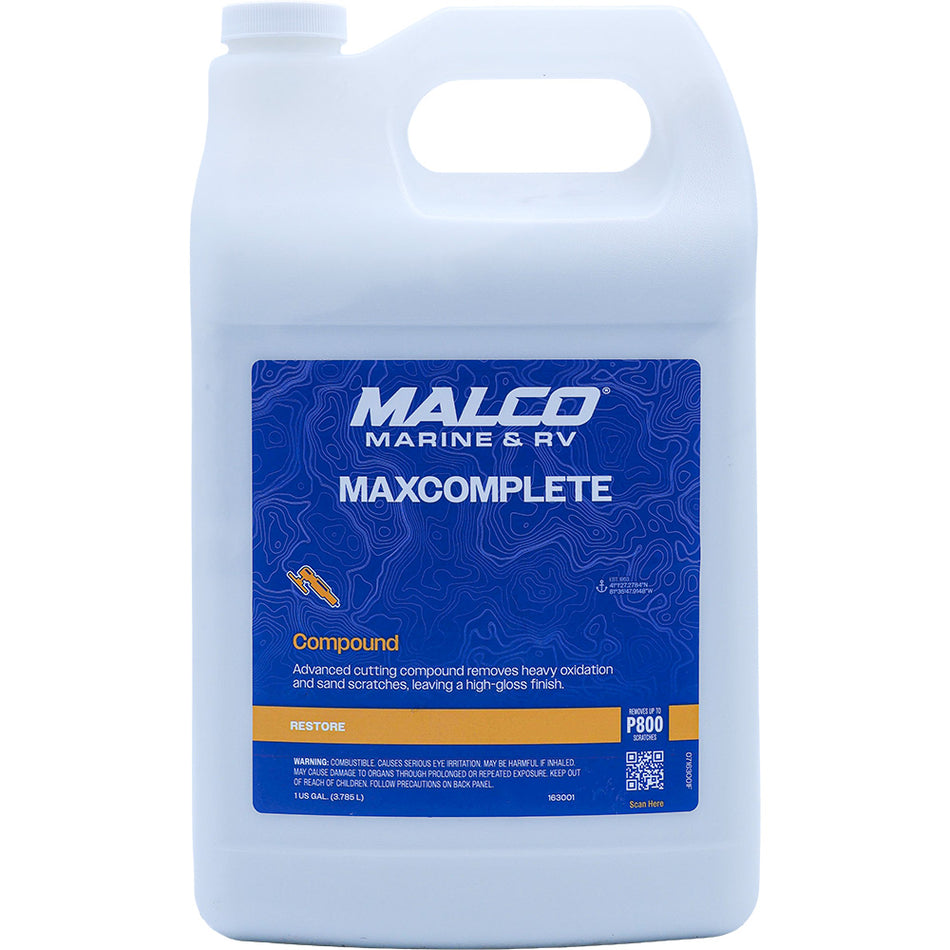 Malco MaxComplete Compound 1 Gallon for Heavy Scratch Removal and Gloss Finish