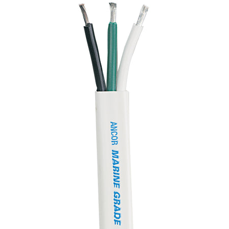 Ancor White Triplex Cable - 12/3 - White, Black, Green - Sold by the Foot