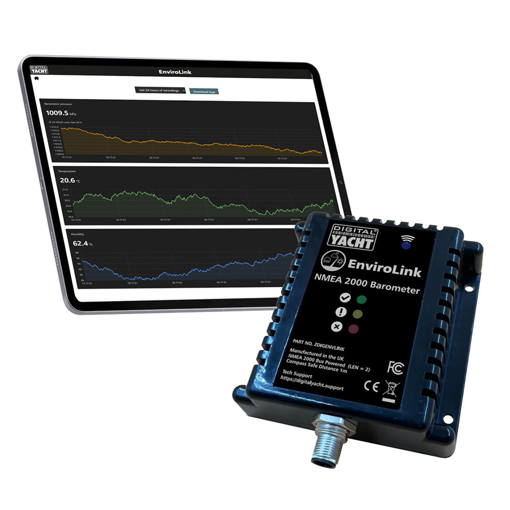 Digital Yacht EnvironLINK NMEA 2000 Temperature and Humidity Sensor - Marine Weather Monitoring Device