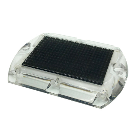 Hydro Glow 3.5 x 4.5 Inch Rectangular LED Solar Dock Light with Daylight White Illumination