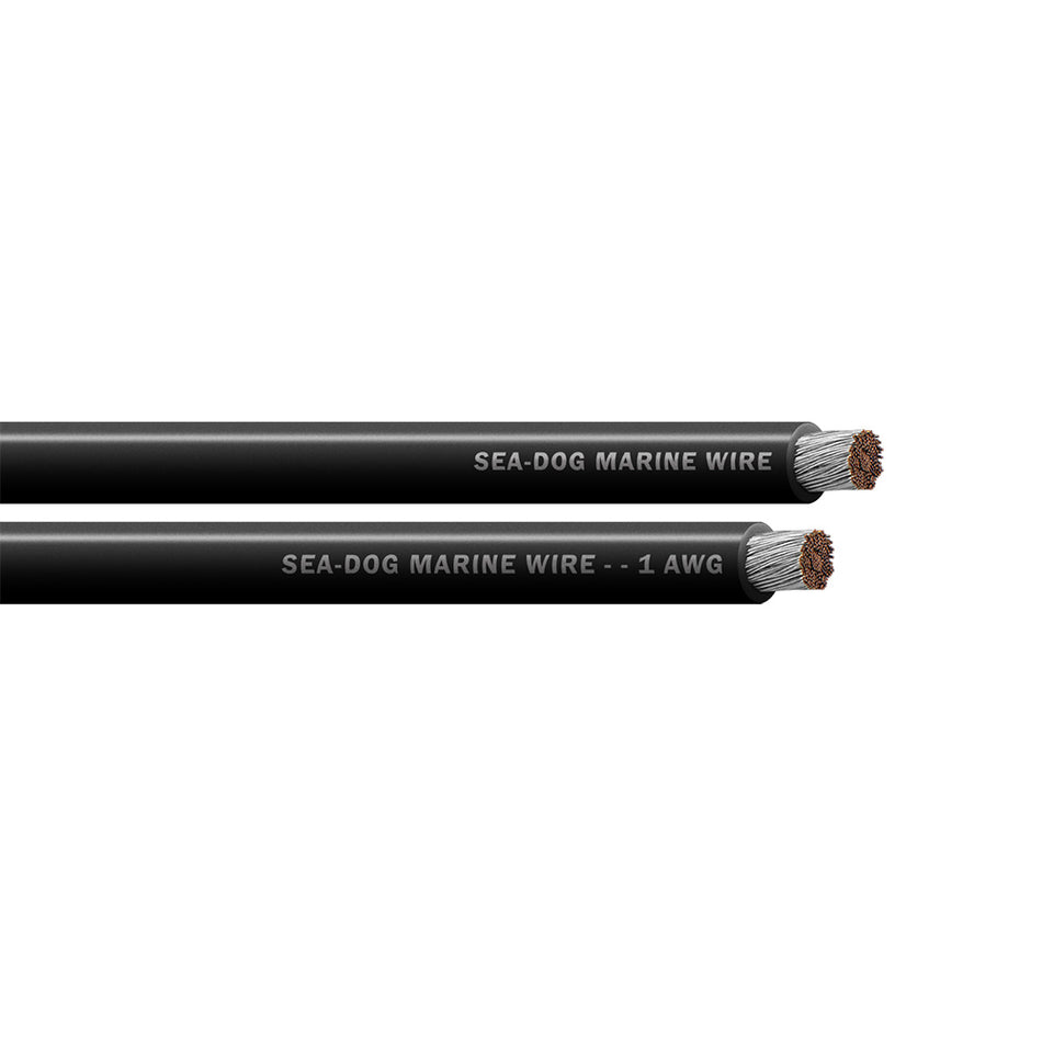 Sea-Dog 1 AWG Black Battery Cable - 25 Feet