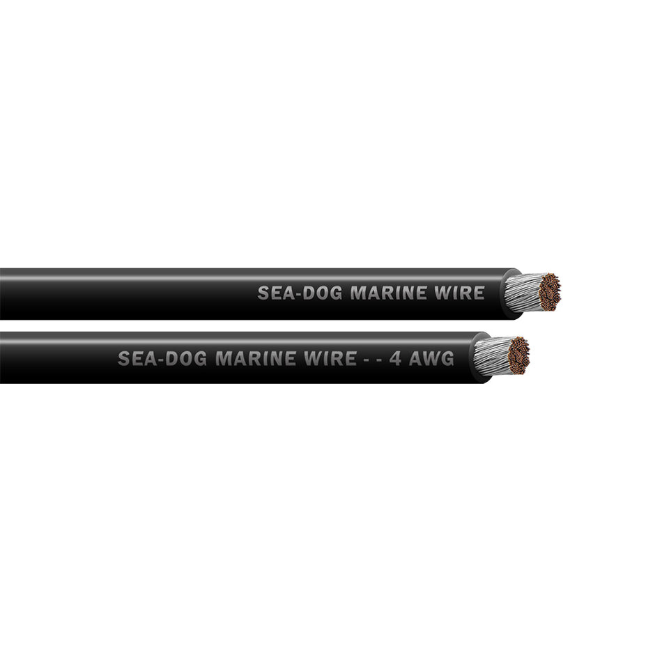 Sea-Dog 4 AWG Black Battery Cable - 50 Feet for Marine Applications