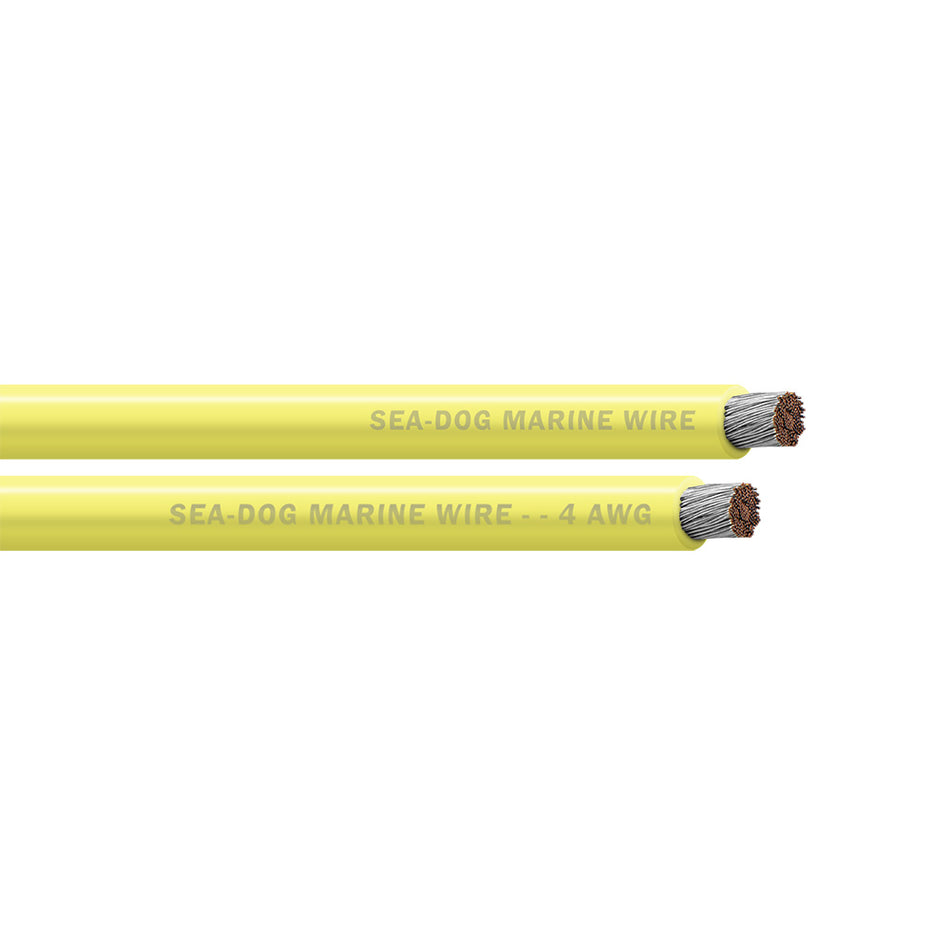 Sea-Dog 4 AWG Yellow Battery Cable - 50 feet for Marine Electrical Systems