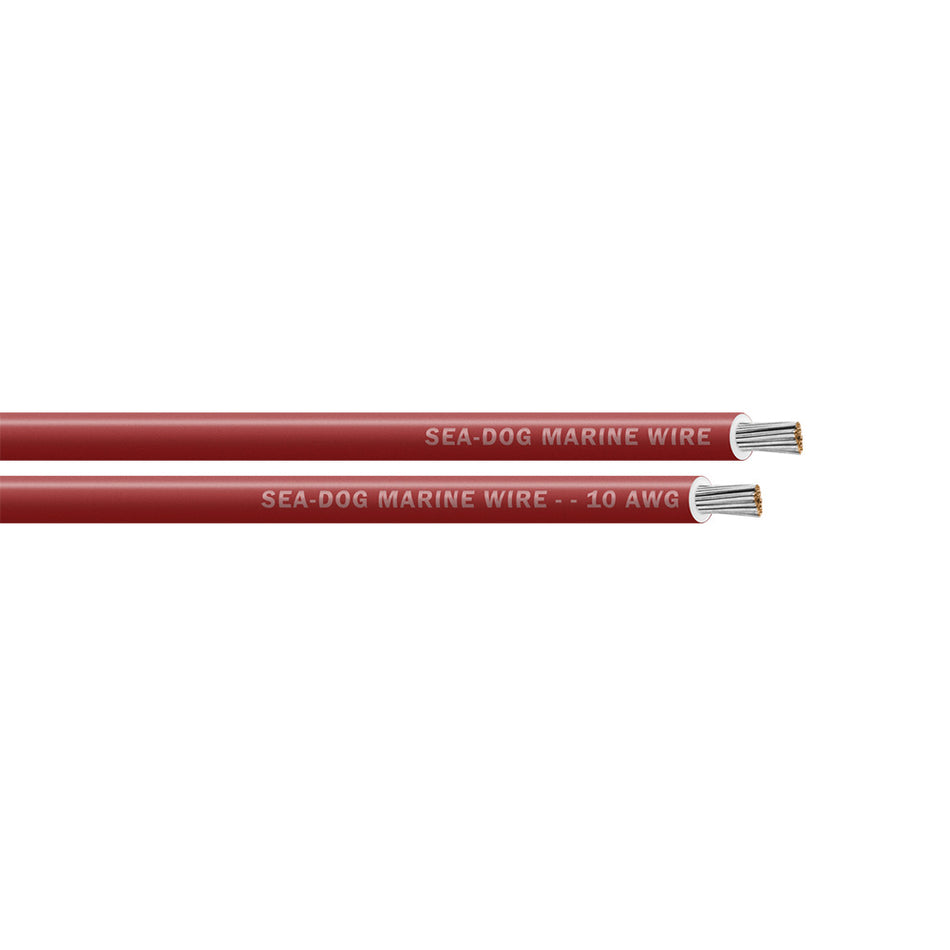 Sea-Dog 10 AWG Red Primary Marine Wire - 100 Feet, Tinned Copper, UL Listed
