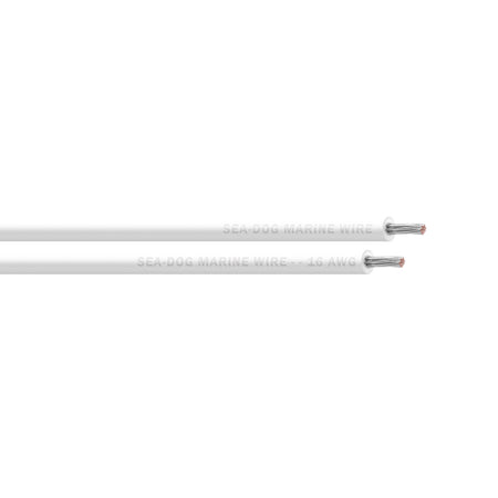 Sea-Dog 16 AWG White Primary Marine Wire – 25 Feet, Tinned Copper Stranded Cable