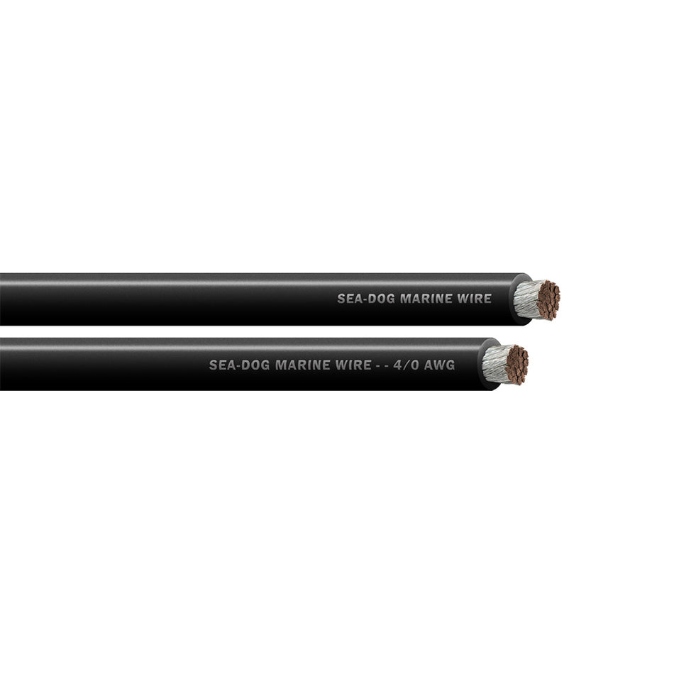 Sea-Dog 4/0 AWG Black Battery Cable - 25 ft for Marine Applications