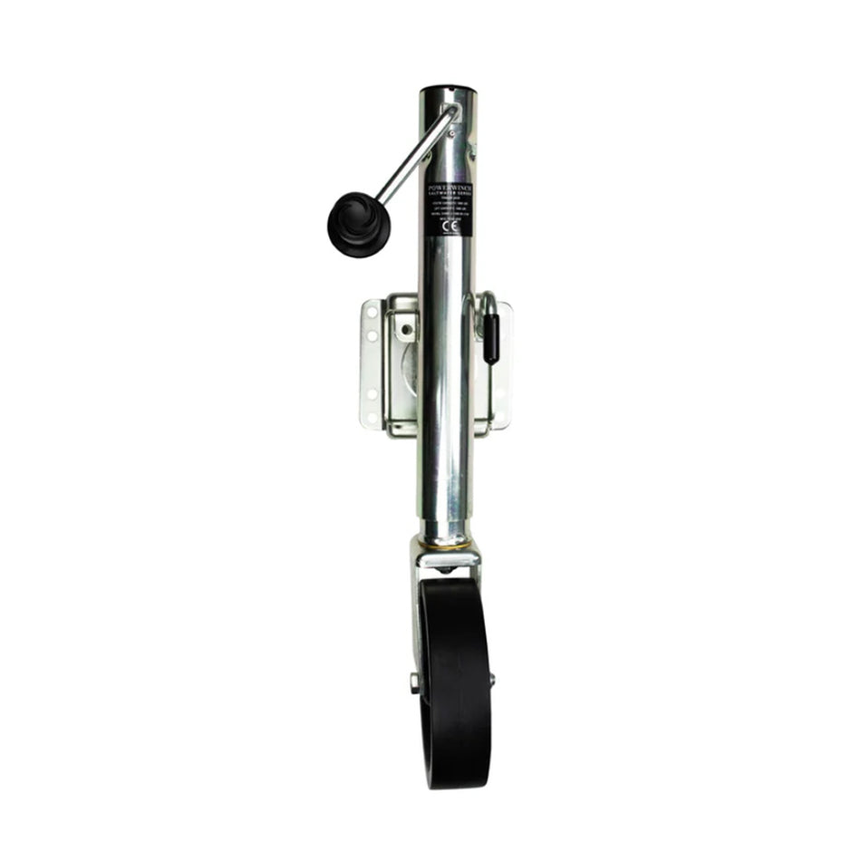 Powerwinch Saltwater Series Jack - 1500lb, Bolt-On, Single Wheel, Zinc 500+ HR Salt Spray