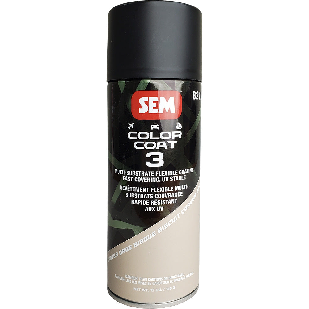 SEM Color Coat 3 Carver Dade Bisque 12 oz Flexible Coating for Leather, Vinyl, and More
