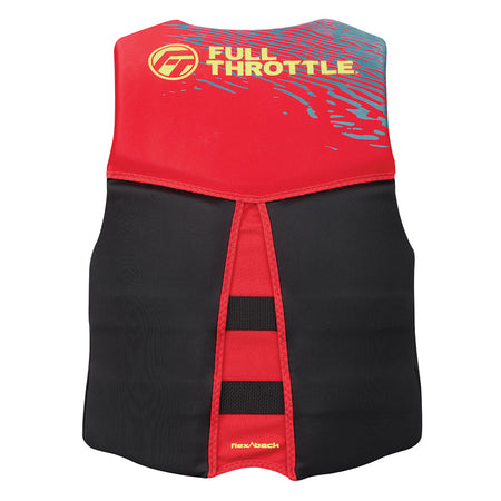 Full Throttle Men's Rapid-Dry Flex-Back Life Jacket - Large Red and Black