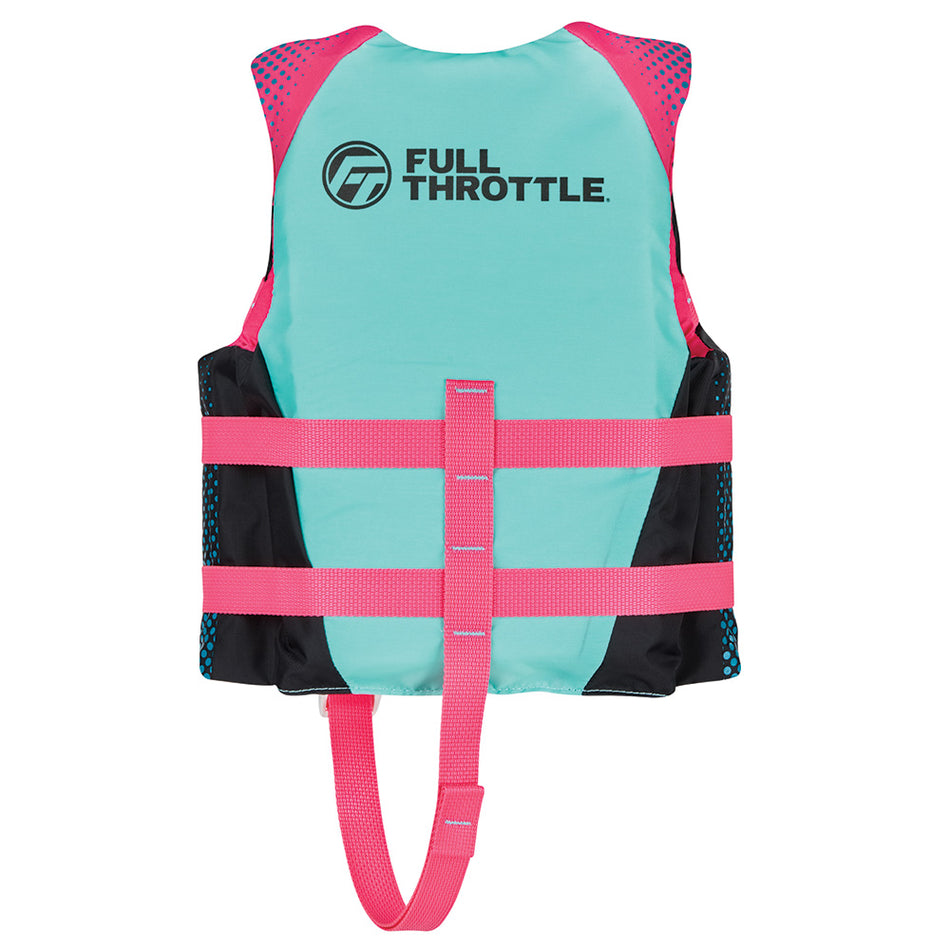 Full Throttle Child Nylon Life Jacket - Pink, Model 112200-105-001-26