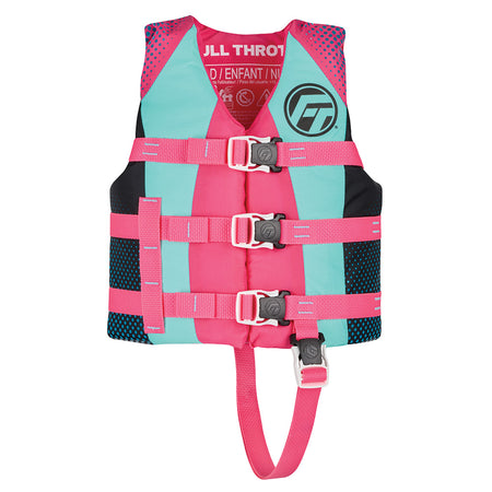 Full Throttle Child Nylon Life Jacket - Pink, Model 112200-105-001-26