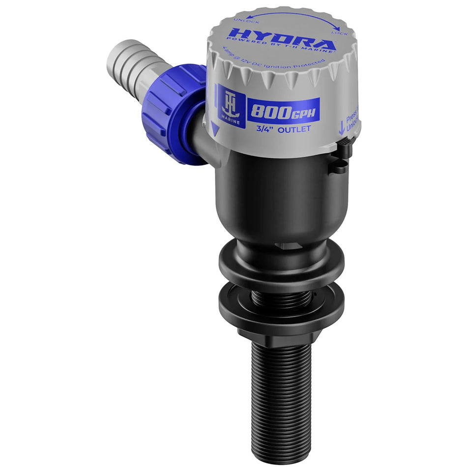 T-H Marine Supplies HYDRA Livewell Pump - 800 GPH - 12V with Long Nozzle