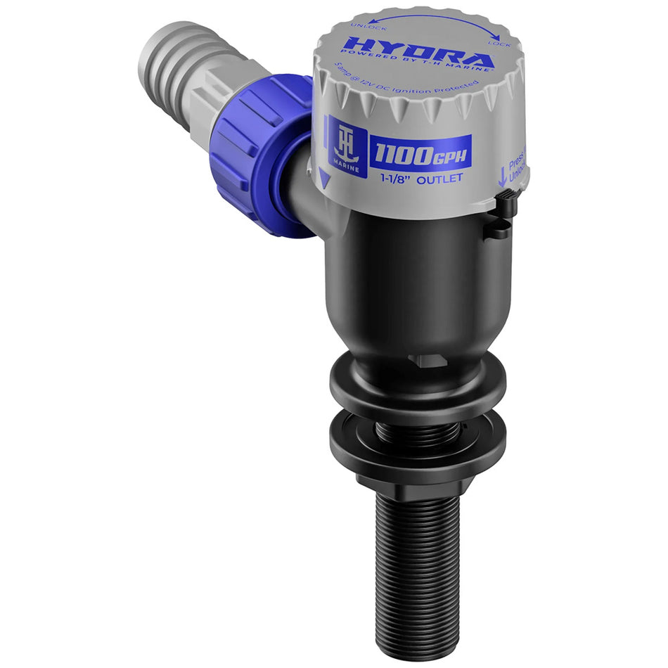 T-H Marine Supplies HYDRA Livewell Pump 1100 GPH 12V Long Nozzle