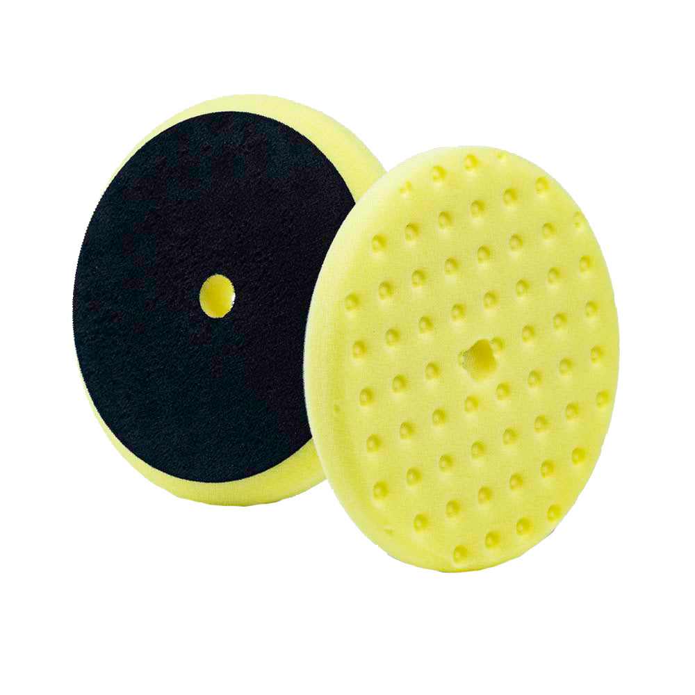 Lake Country Yellow Foam Cutting Pad with CCS Technology - 8 x 1.25 inches