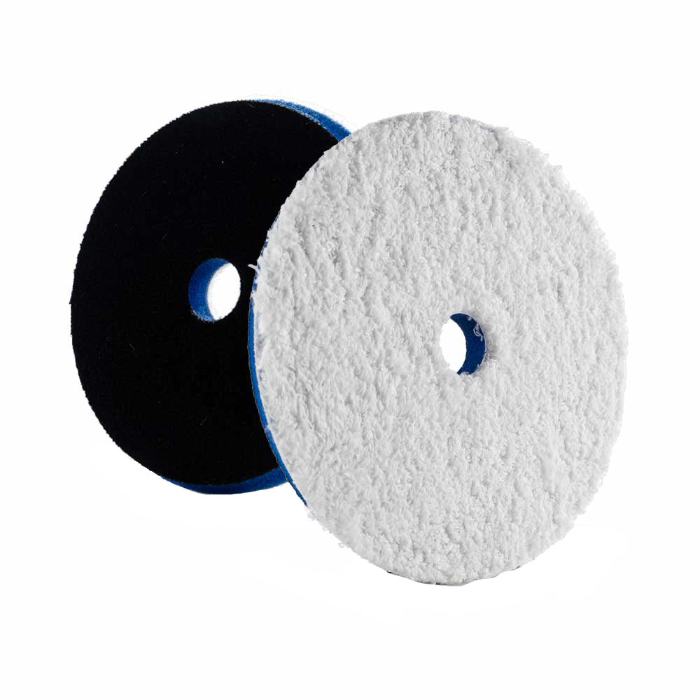 Lake Country HDO Heavy Cutting Microfiber Pad 6.5" – Blue Foam with White Microfiber for Aggressive Paint Correction
