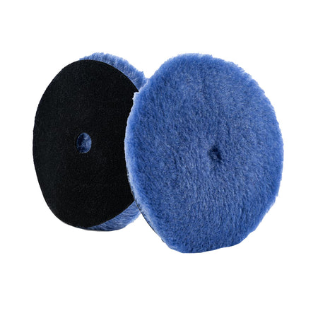 Lake Country Blue Hybrid Wool Polishing Pad with Center Hole - 6.25" x 1"