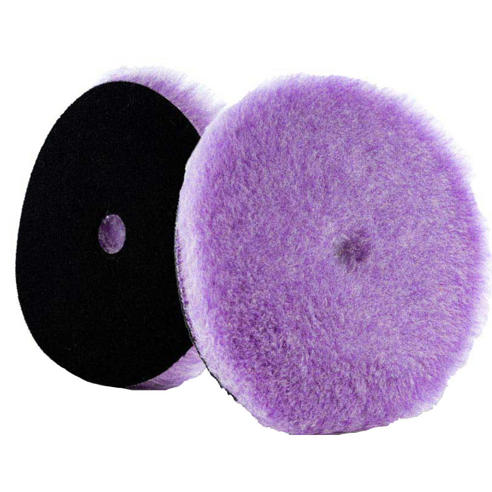 Lake Country Purple Foamed Wool Buffing and Polishing Pad 5.5 x 0.75 inches
