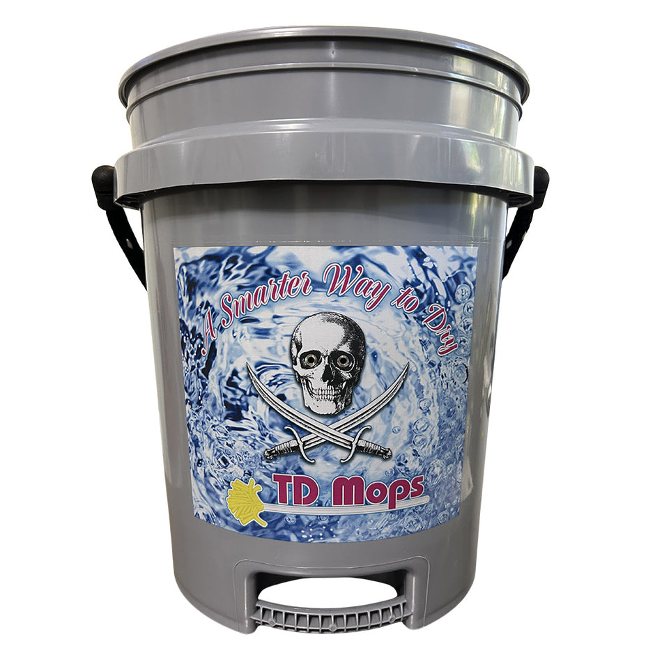 TD Mop Gray 5-Gallon Grip Bucket with Ergonomic Handle