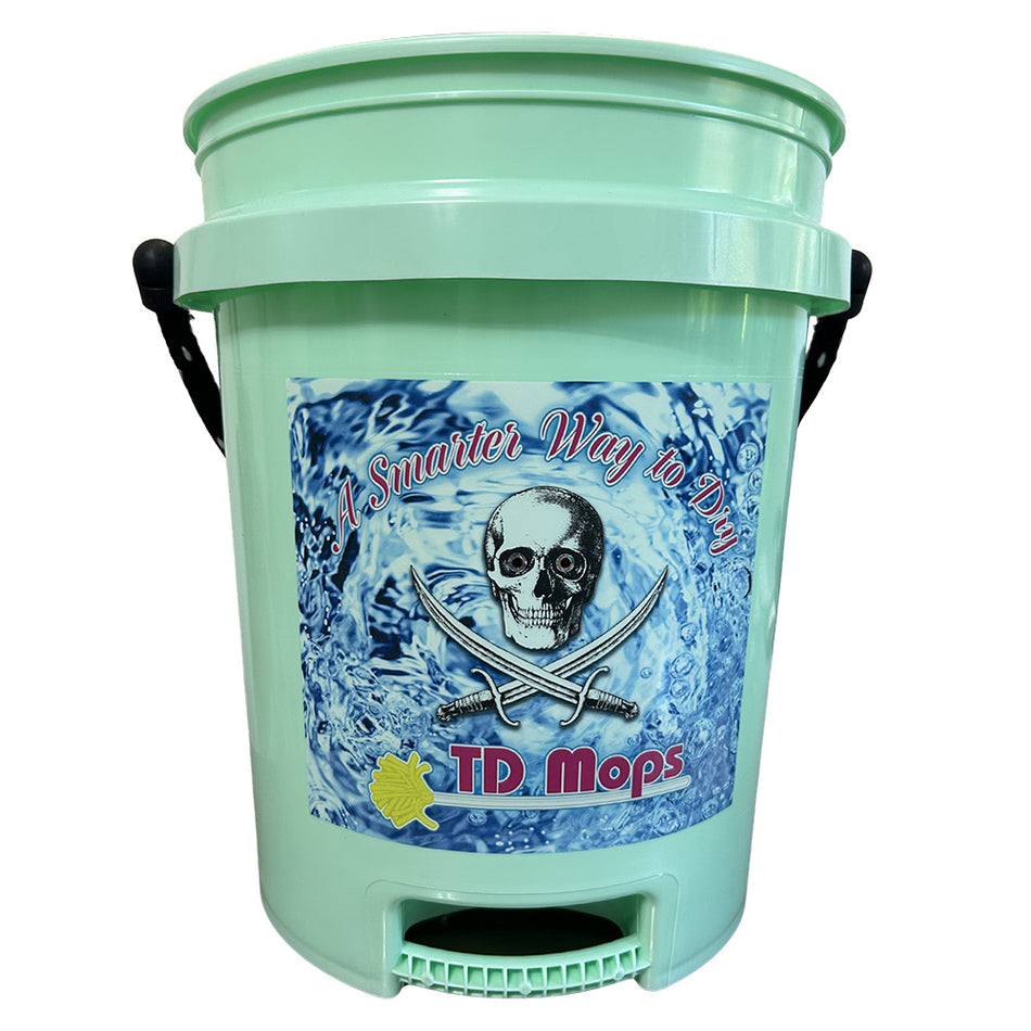 TD Mop TD Grip Bucket 5-Gallon Teal Green with Ergonomic Handle