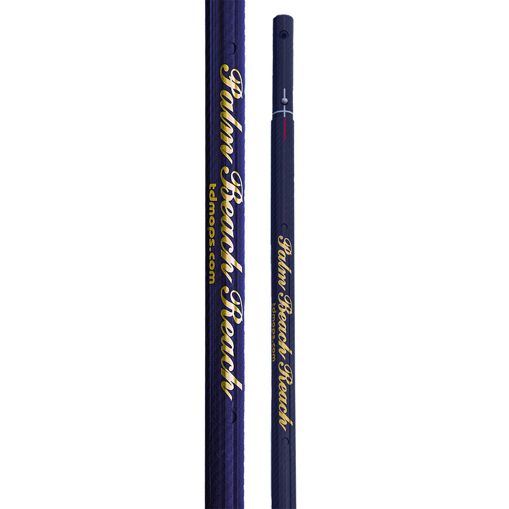 TD Mop Palm Beach Reach Carbon Fiber Extension Handle (4-6 Feet) - Lightweight, Adjustable, Scratch-Free Finish