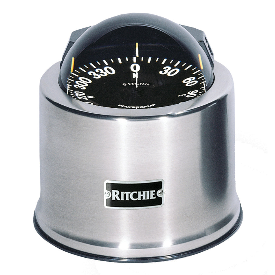 Ritchie SP-5-C GlobeMaster Compass - Stainless Steel Pedestal Mount - 12V with 5 Degree Card