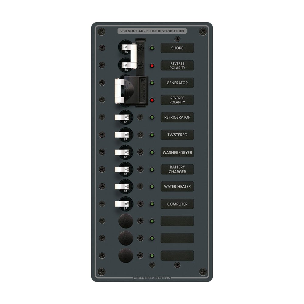 Blue Sea 3566 AC Toggle Source Selector (230V) - 2 Sources + 9 Positio