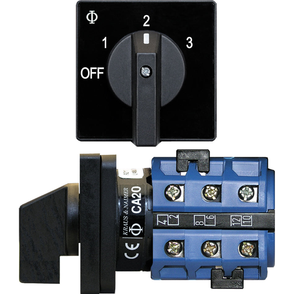 Blue Sea Rotary Switch 120vac 30 Amp Off + 3 Position
