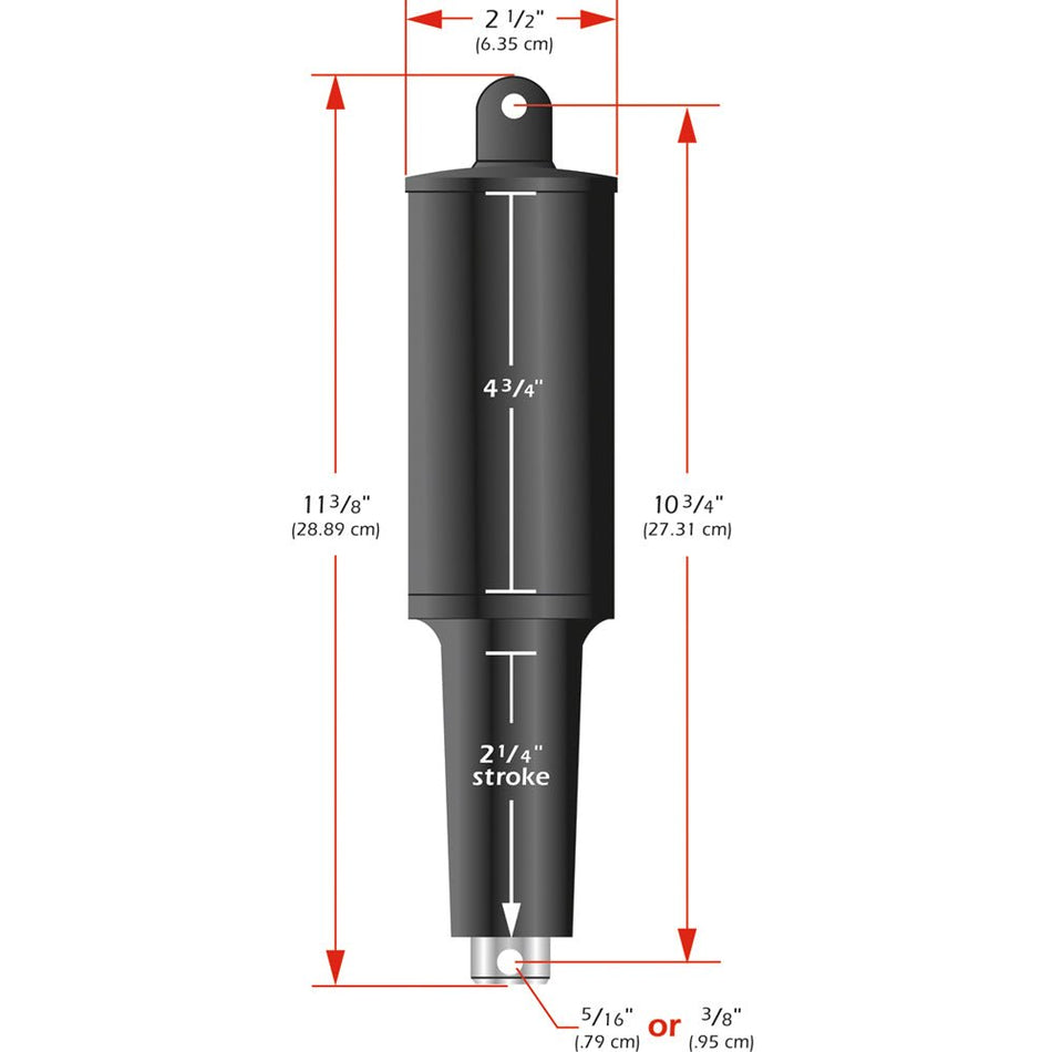 Lenco 2 1/4"" Stroke Xd Actuator 3/8"" 24v