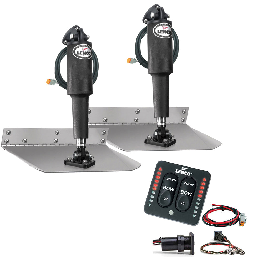 Lenco Marine 9" x 24" Standard Electric Trim Tab Kit with LED Indicator Switch - 12V