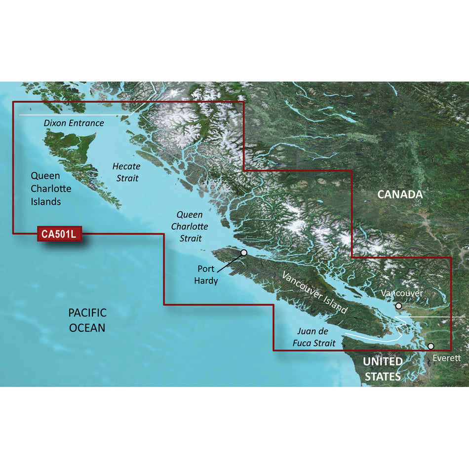 Garmin BlueChart? g3 Vision? HD - VCA501L - Vancouver Island - Dixon Entrance - microSD*/SD*